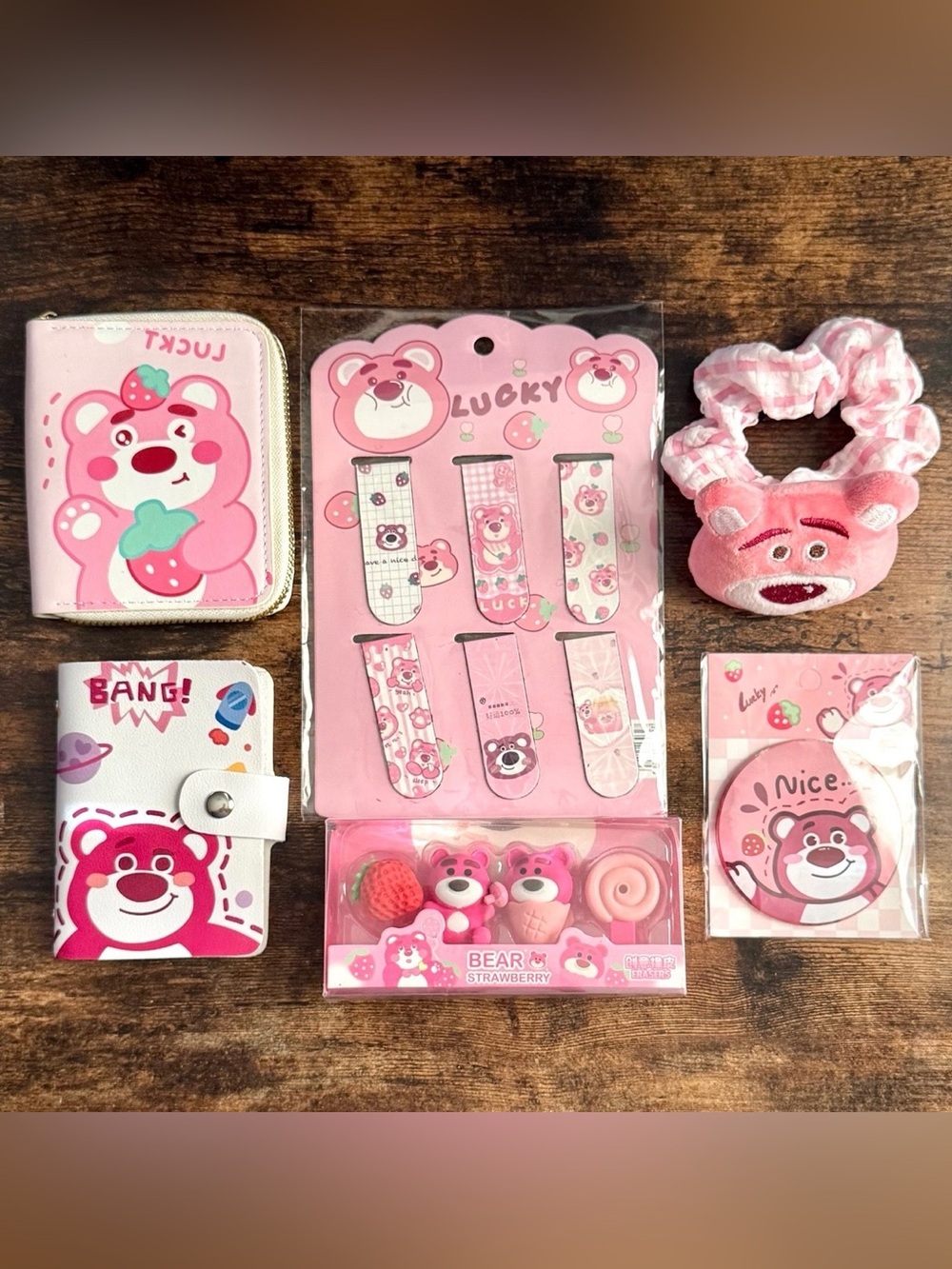 Strawberry Bear fun stationery bundle